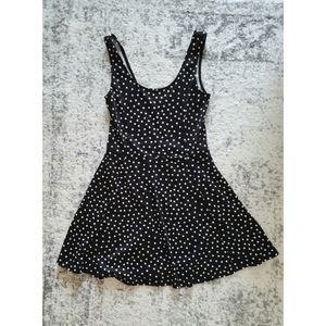 H&M Divided Black Polka-Dot Skater Dress